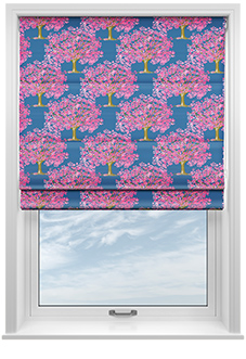 Classic Woodland, Ocean - Twist&Fit Roman Blind